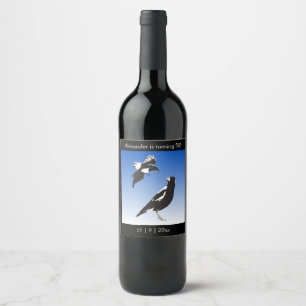 Fifty and fabulous personalise birthday wine label