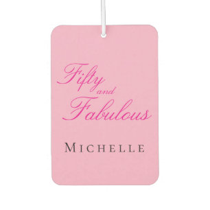 Fifty and Fabulous Photo 50th Birthday Party Car Air Freshener