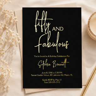 Fifty and Fabulous Script 50th Birthday Party