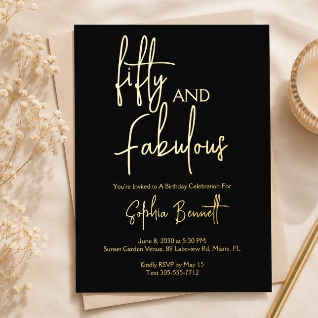 Fifty and Fabulous Script 50th Birthday Party (Creator Uploaded)