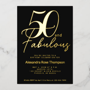 Fifty and Fabulous Script 50th Birthday Party