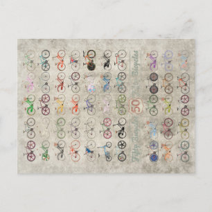 Fifty Bicycles Postcard