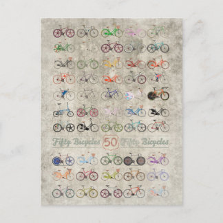 Fifty Bicycles Postcard