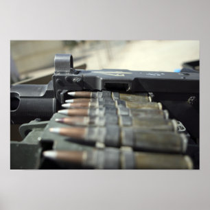 Fifty-calibre machine gun rounds poster