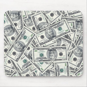 Fifty Dollar Bill Money Pattern Mouse Pad