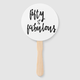 Fifty & Fabulous - 50th Birthday Hand Fan