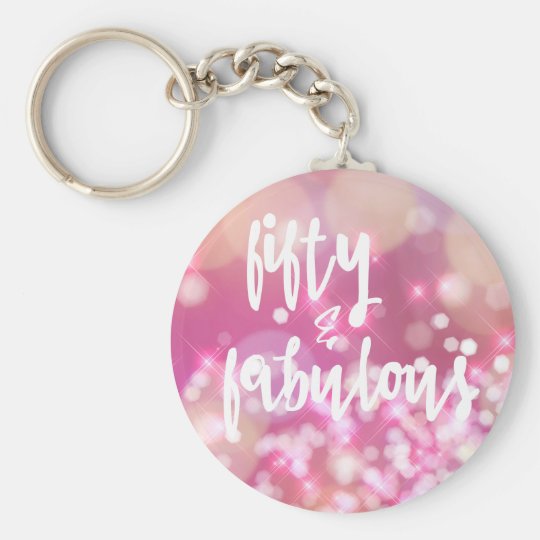 Fifty & Fabulous - 50th Birthday Keychain