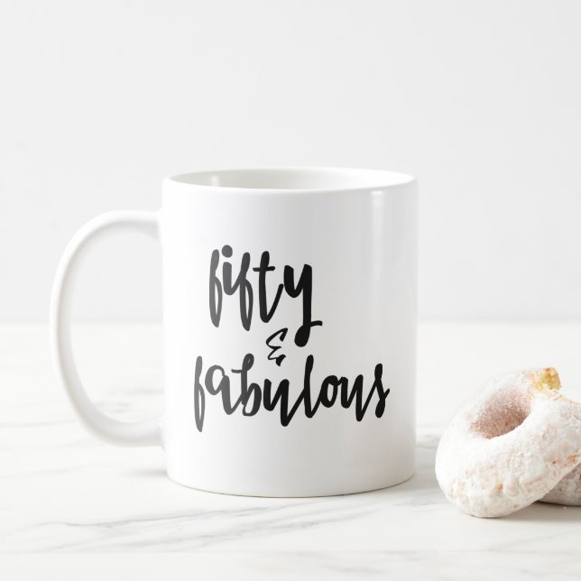 Fifty & Fabulous - 50th Birthday Mug (With Donut)