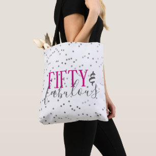Fifty & Fabulous Confetti Tote Bag