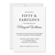 Fifty & Fabulous Polka Dots Black White Trendy