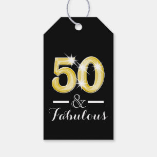 Fifty fiftieth fabulous birthday party gift tags