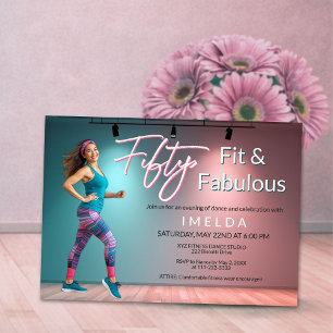 Fifty Fit and Fabulous Invitation