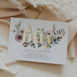 Fifty Florals - 50th Birthday - Gold<br><div class="desc">Modern watercolour florals and boho leaves with the word 'fifty' in real gold foil. Perfect for your 50th Birthday party!</div>