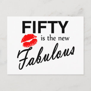 Fifty Is The New Fabulous Postcard