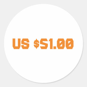 fifty one dollars classic round sticker