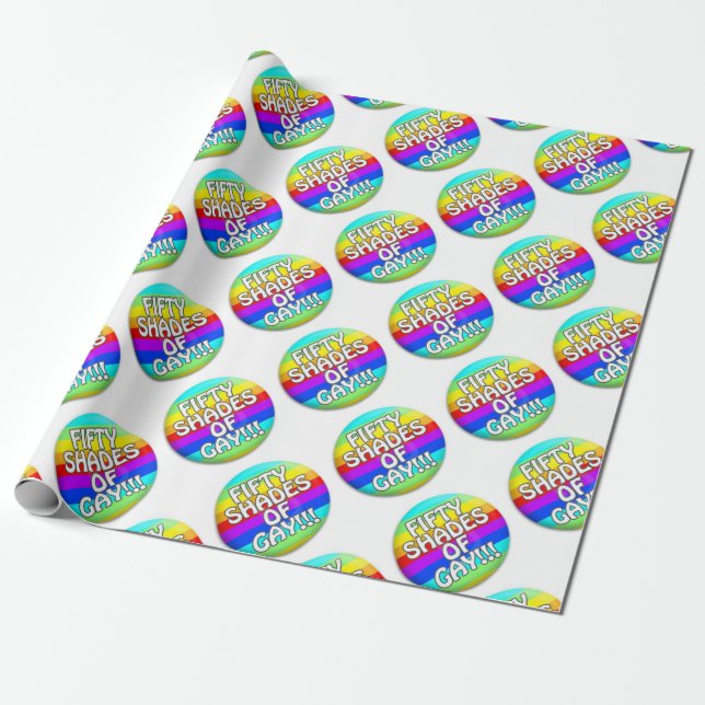 FIFTY SHADES OF GAY MULTI SHADE WRAPPING PAPER (Unrolled)