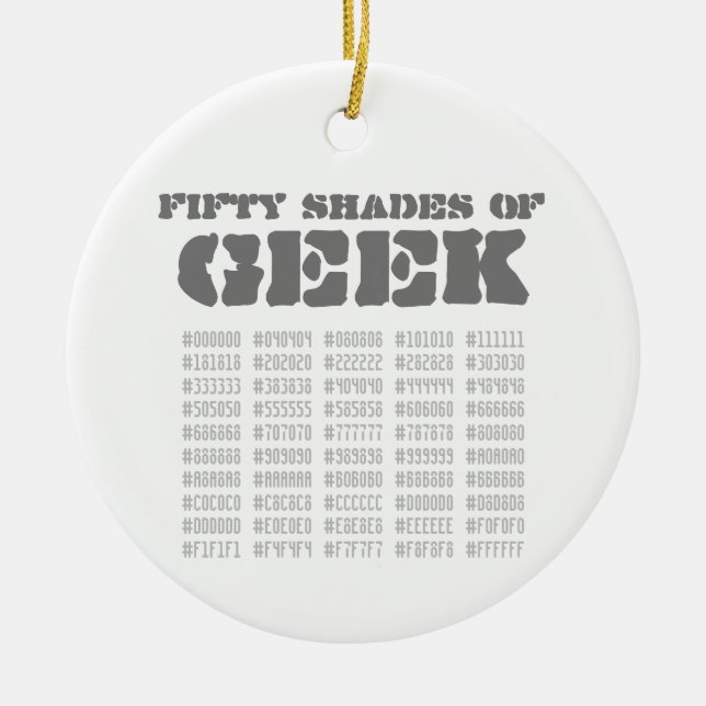 Fifty Shades of Geek Ceramic Ornament (Front)