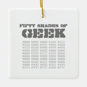 Fifty Shades of Geek Ceramic Ornament