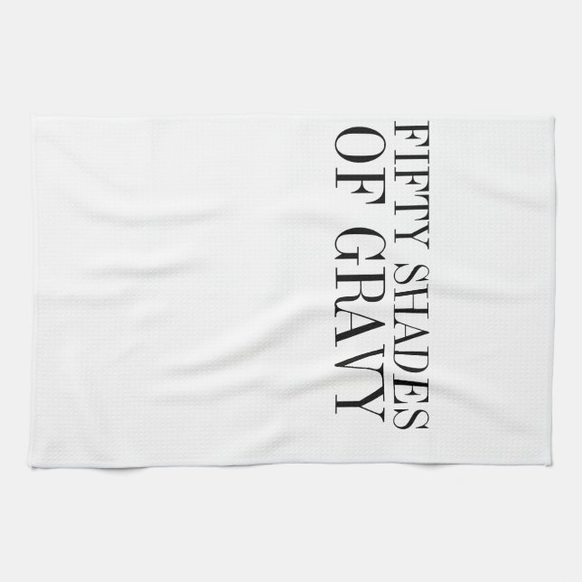 Fifty Shades of Gravy Shirt Tea Towel (Horizontal)