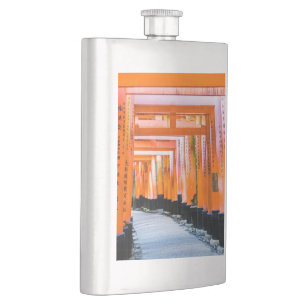 Fifty shades of orange - Senbon Torii, Kyoto Hip Flask