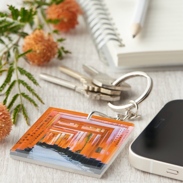 Fifty shades of orange - Senbon Torii, Kyoto Key Ring (Front Right)