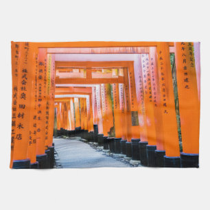 Fifty shades of orange - Senbon Torii, Kyoto Tea Towel