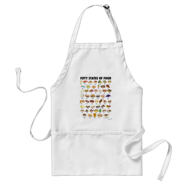 FIFTY STATES OF FOOD United States America USA Art Standard Apron (Front)