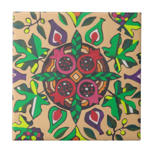 Fig and Pomegranate Medley Ceramic Tile
