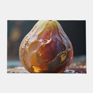 Fig Fruit Amber Glass Sculpture Doormat