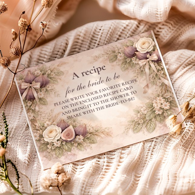 Fig Garden Romance Bridal Shower Enclosure Card (Creator Uploaded)