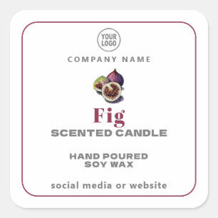 Fig Handmade Candle Square Sticker