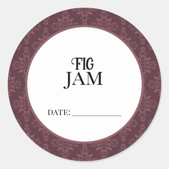 Fig Jam Canning Lid Labels (Front)