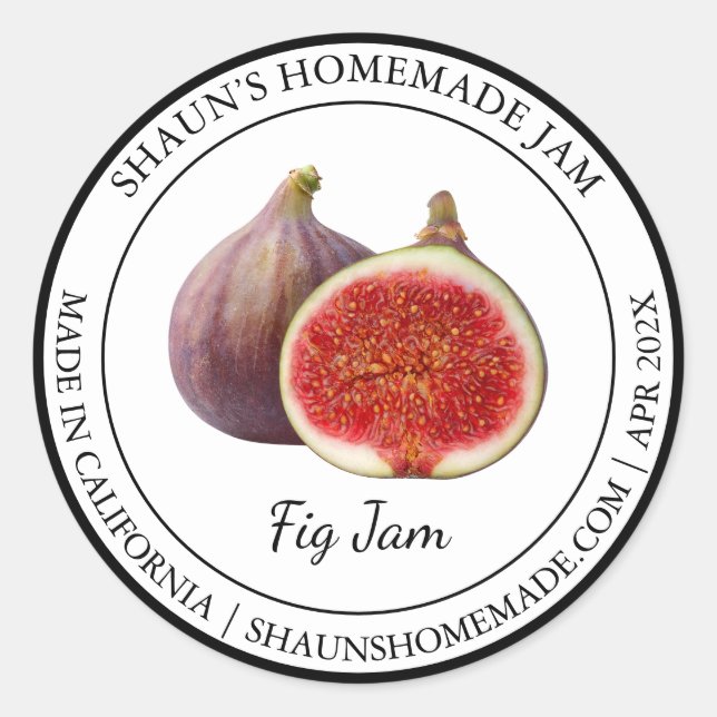 Fig Jam Modern label (Front)