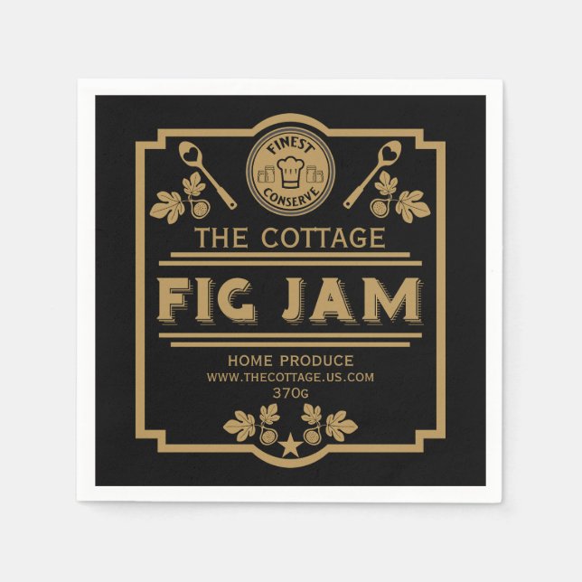 Fig Jam Seller Napkin (Front)