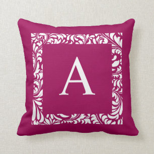 Fig Monogram A Throw Pillow
