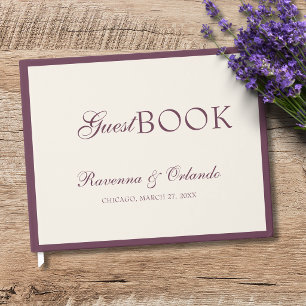 Fig Old Money Timeless Glam Wedding Guest Book