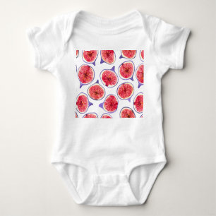 Fig slices watercolor baby bodysuit
