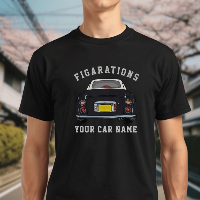 Figarations Black Figaro Car Name T-shirt (A fun black figgy t-shirt with space for your name or car name. )