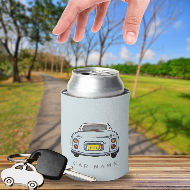Figarations Blue Figaro Car Name Can Cooler (Add your initials and figaro car name. Perfect can cooler for the pale aqua figaro owner)