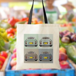 Figarations Colours of Nissan Figaro Cars Tote Bag