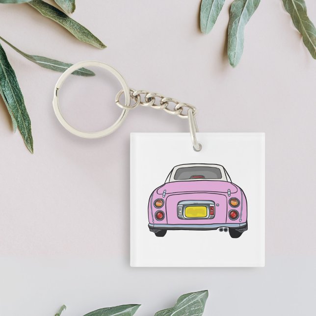 Figarations Cute Candy Pink Figaro Car Square Key Ring (Creator Uploaded)
