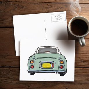 Figarations Cute Emerald Green Figaro Car Postcard