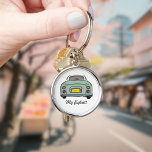 Figarations Cute Emerald Green Figaro Keychain<br><div class="desc">Add your name or the name of your emerald green figaro car</div>