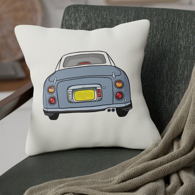 Figarations Cute Lapis Grey Figaro Car Cream Cushion (A cute Lapis Grey Figaro Car on a cream pillow that's double sided so you can flip it as you like.)