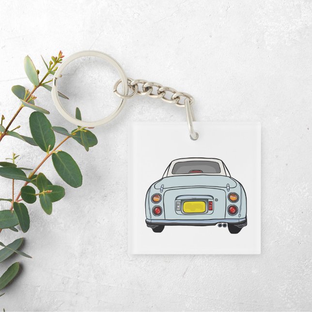Figarations Cute Pale Aqua Figaro Square Keychain (Cute blue figaro car acrylic keychain for your car keys)