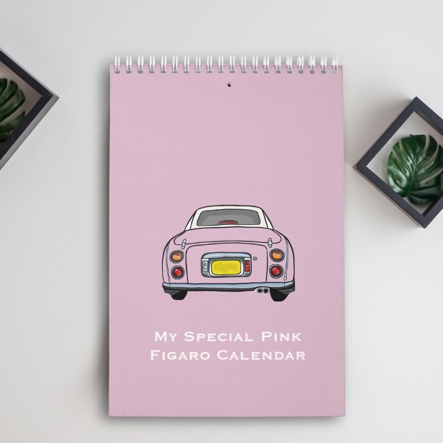 Figarations Cute Pink Figaro Car Garage Calendar (A calendar for all your pink figaro meetings)