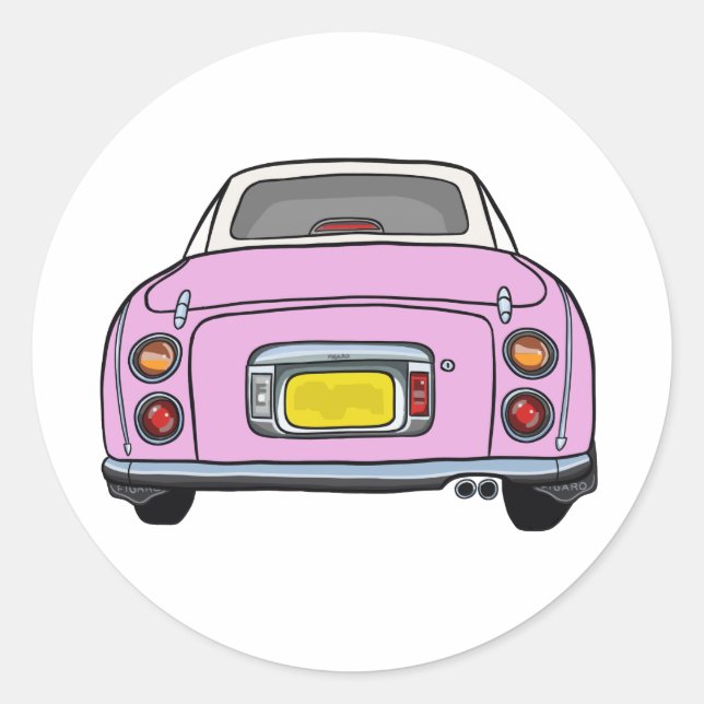 Figarations Cute Pink Figaro Car Garage Scrapbook Classic Round Sticker (Front)