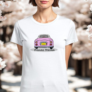 Figarations Cute Pink Figaro Driver Car Name T-Shirt