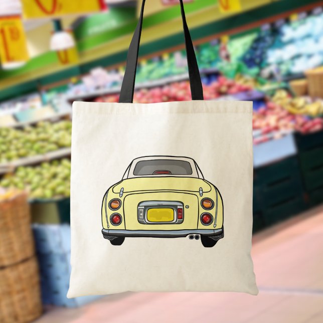 Figarations Cute Primrose Yellow Figaro Car Tote Bag (Fun tote bag for the yellow figaro car owner)