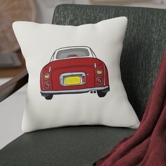 Figarations Cute Red Figaro Car Cream Cushion (A cute red figaro car pillow just for your car or home)